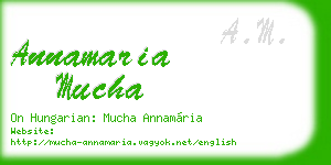 annamaria mucha business card